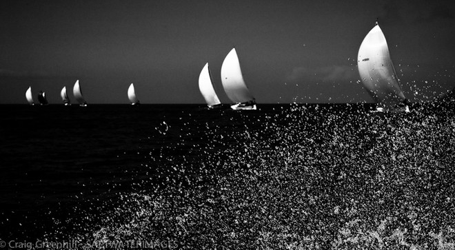 The fleet on day 7 - picture - Audi Hamilton Island Race Week 2012 in B&W © Craig Greenhill / Saltwater Images http://www.saltwaterimages.com.au